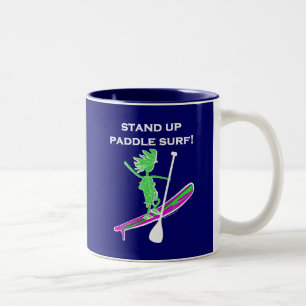 Stehen Sie oben Paddel-Brandung! Zweifarbige Tasse