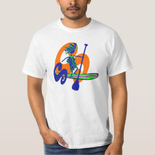 Stehen Sie oben Paddel-Brandungs-Entwurf T-Shirt