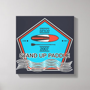 Stehen Sie oben Paddel-Plakat Leinwanddruck