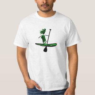 Stehen Sie oben Paddel-Silhouette-Entwurf T-Shirt