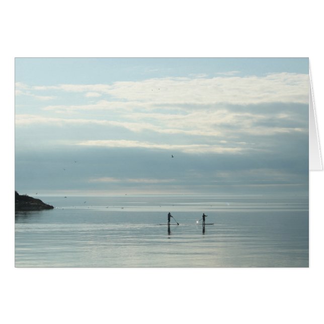 Stehen Sie oben Paddleboarders auf Oberem See (Vorderseite (Horizontal))