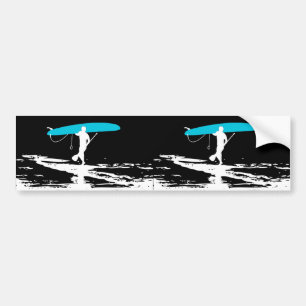 Stehen Sie oben Paddleboarding Sitzung über (2 Autoaufkleber