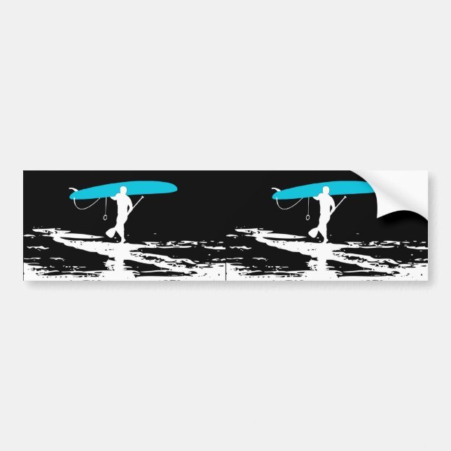 Stehen Sie oben Paddleboarding Sitzung über (2 Autoaufkleber (Vorne)