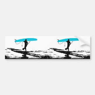 Stehen Sie oben Paddleboarding Sitzung über (2 Autoaufkleber