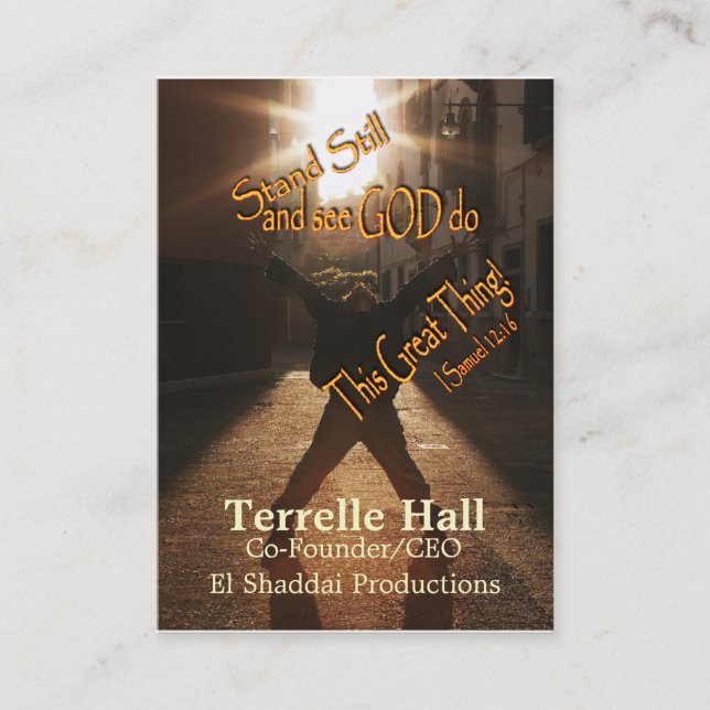 Stehen Sie ruhige Visitenkarte (Vorderseite)