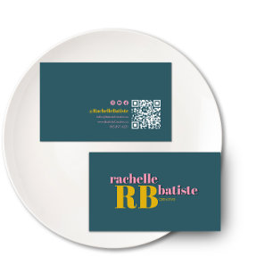 Stehen Sie sich stilvoll heraus   Retro Social Med Visitenkarte