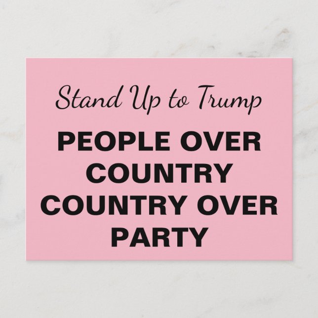 Stehen Sie über Party auf Trump-Menschen im ganzen Einladungspostkarte (Vorderseite)