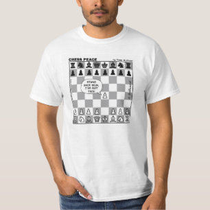 "Stehen Sie zurück Männer" Schach-FriedensT - T-Shirt