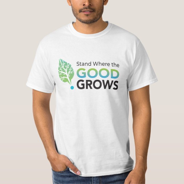 Stehen, wo das Gute wächst! Männer Value T-Shirt (Vorderseite)