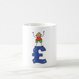 Stehend am Pfund Kaffeetasse