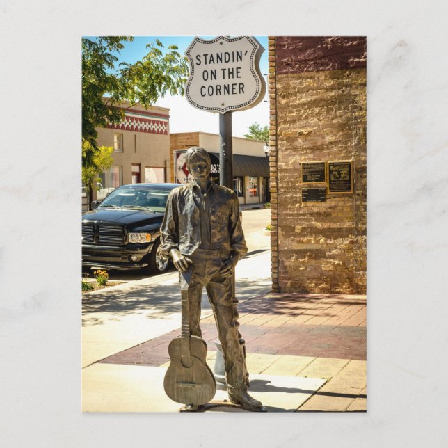 Stehend auf der Ecke in Winslow, AZ. Postkarte (Vorderseite)