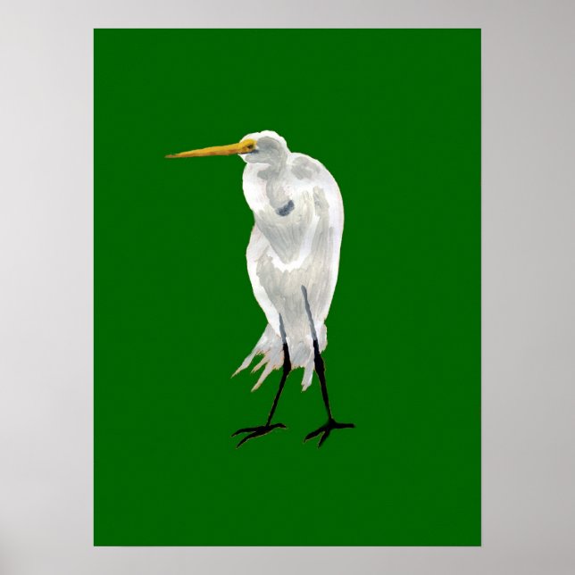 Stehend Egret Poster (Vorne)