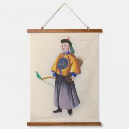 Stehend Hunter-Tapestry Wandteppich Mit Holzrahmen