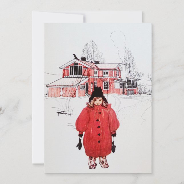 Stehend im Winterschnee (Vorderseite)