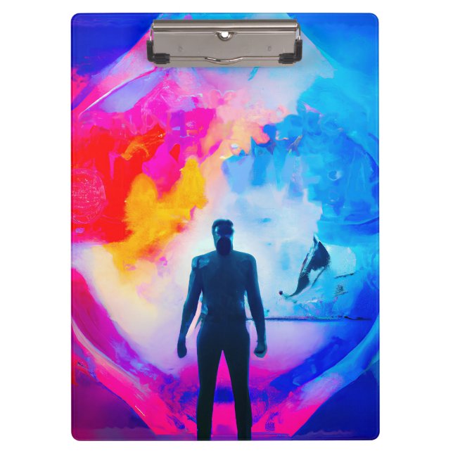 Stehend in Farben Klemmbrett (Vorderseite)