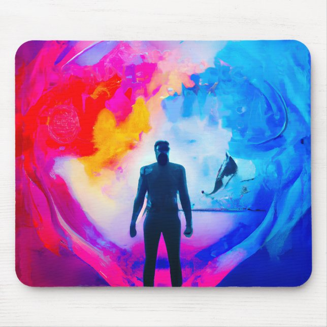 Stehend in Farben Mousepad (Vorne)