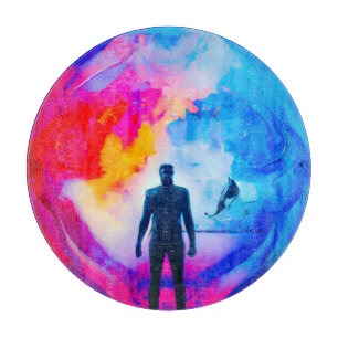 Stehend in Farben Schneidebrett