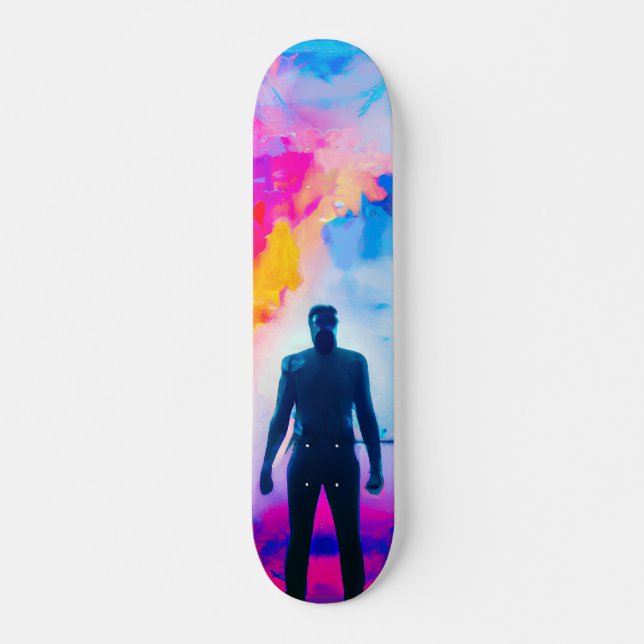 Stehend in Farben Skateboard (Vorne)