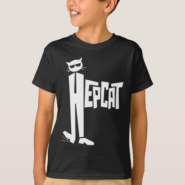 Stehend-Katze Logo T-Shirt (Vorderseite)