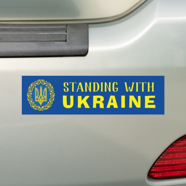 STEHEND MIT DER UKRAINE AUTOAUFKLEBER (Auf Auto)