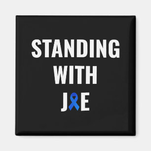 Stehend mit Joe Prostate Cancer Awareness Ribbon Magnet
