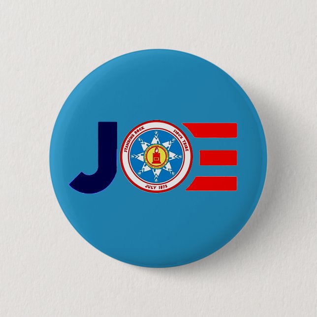 Stehend Rock Sioux für Joe 2020 Button (Vorderseite)