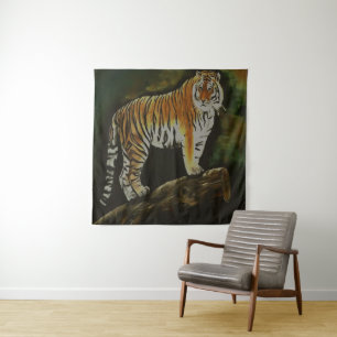 Stehend Tiger Safari Wandteppich