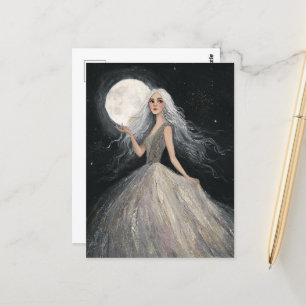 Stehend unter Vollmond Postkarte