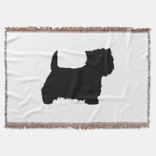 Stehend Westie Silhouette Decke