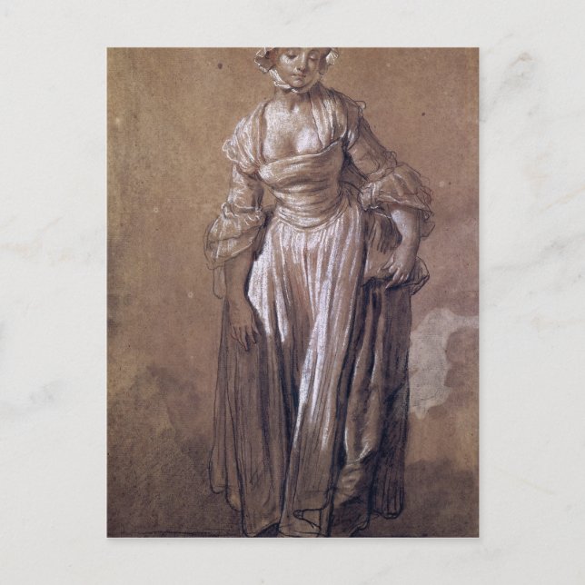 Stehend Young Girl Postkarte (Vorderseite)