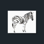 Stehend Zebra Leinwanddruck<br><div class="desc">Stehendes Zebra I von Jennifer Goldberger. Diese Bilder zeigen ein kleines Zebra,  das sich leicht mit einem klaren weißen Hintergrund dreht. | 164324Z</div>