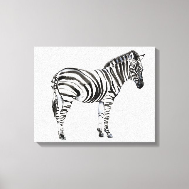 Stehend Zebra Leinwanddruck (Vorderseite)