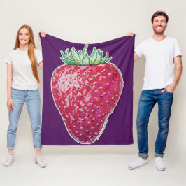Stehende Erdbeere Fleecedecke