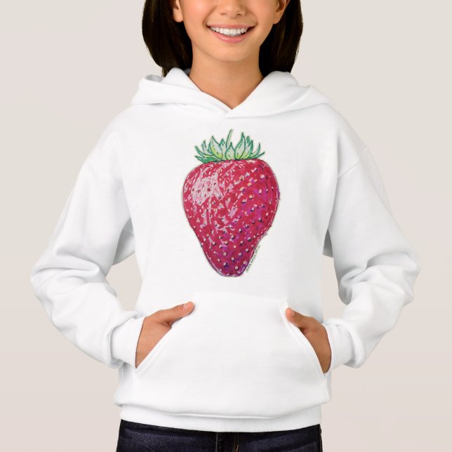 Stehende Erdbeere Hoodie (Vorderseite)