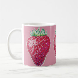 Stehende Erdbeere Kaffeetasse