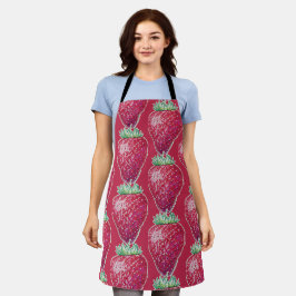 Stehende Erdbeere Schürze