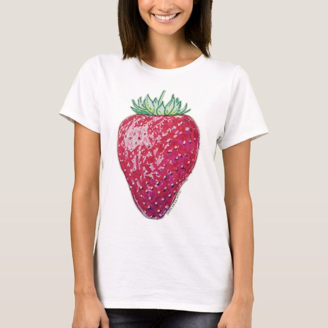 Stehende Erdbeere T-Shirt (Vorderseite)