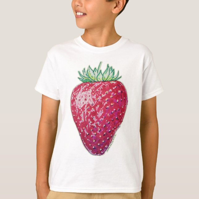 Stehende Erdbeere T-Shirt (Vorderseite)
