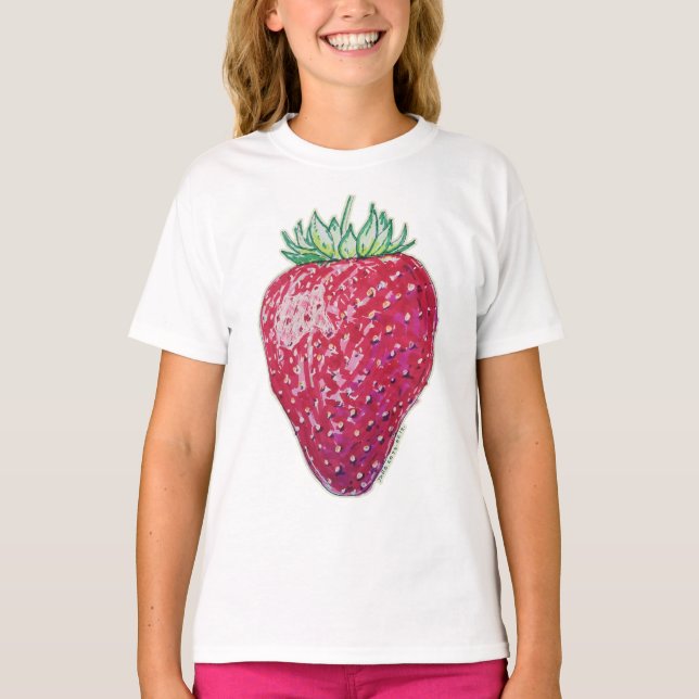 Stehende Erdbeere T-Shirt (Vorderseite)