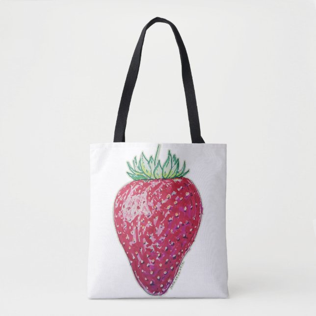 Stehende Erdbeere Tasche (Vorderseite)