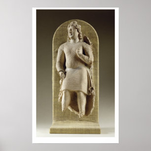 Stehende Jugend oder Maitreya, Gandhara (Stuck) Poster