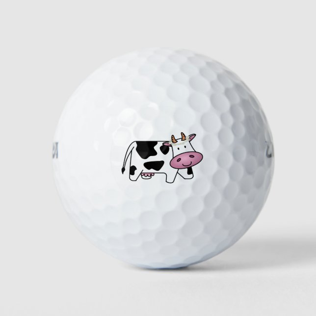 Stehende Kuh mit Milchkühe Golfball (Vorderseite)