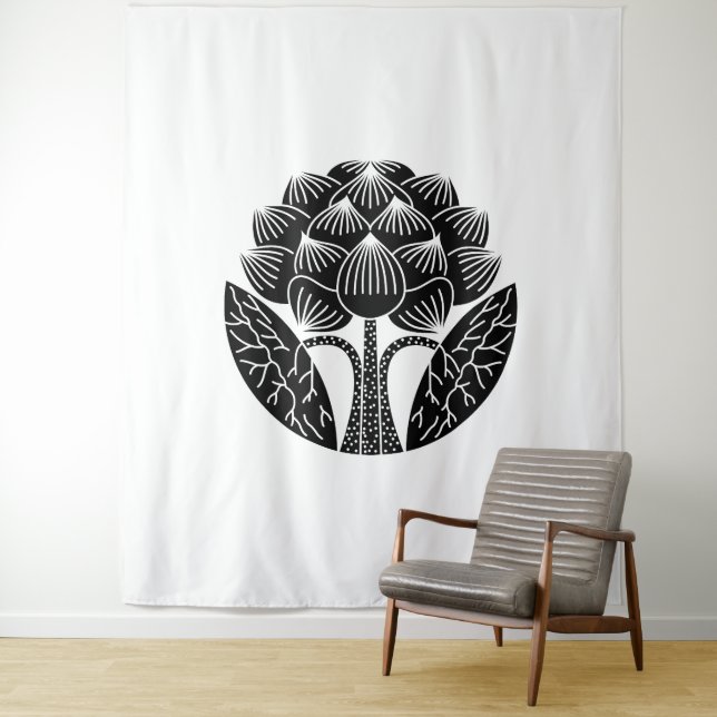 Stehende Lotus-Blume Wandteppich (Beispiel)