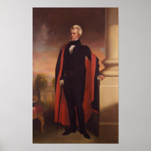 Stehende Malerei Andrew Jackson Poster