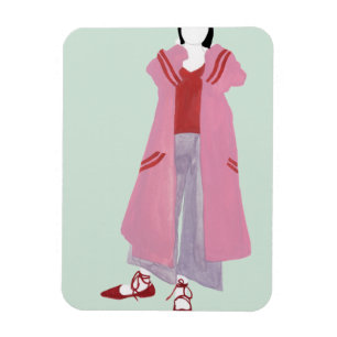 Stehende Modefigur: Oversiegelte Jacke Magnet