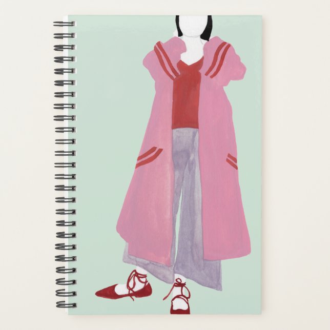 Stehende Modefigur: Oversiegelte Jacke Planer (Vorderseite)