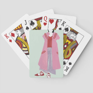 Stehende Modefigur - Übergrößenjacke Spielkarten