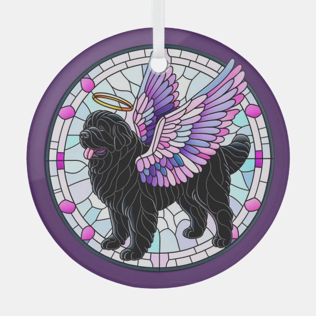 Stehende Neufundland Angel Dog Ornament (Vorderseite)