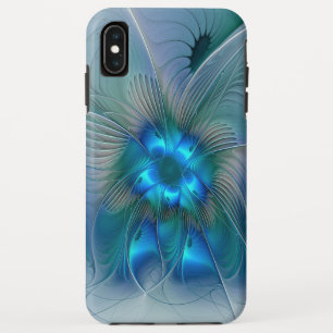 Stehende Ovationen, abstrakte blaue Türkisfraktal Case-Mate iPhone Hülle