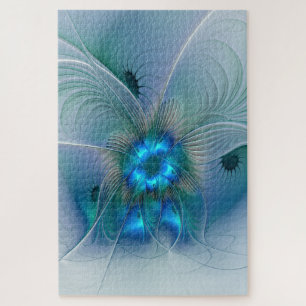 Stehende Ovationen, abstrakte blaue Turquoise-Frak